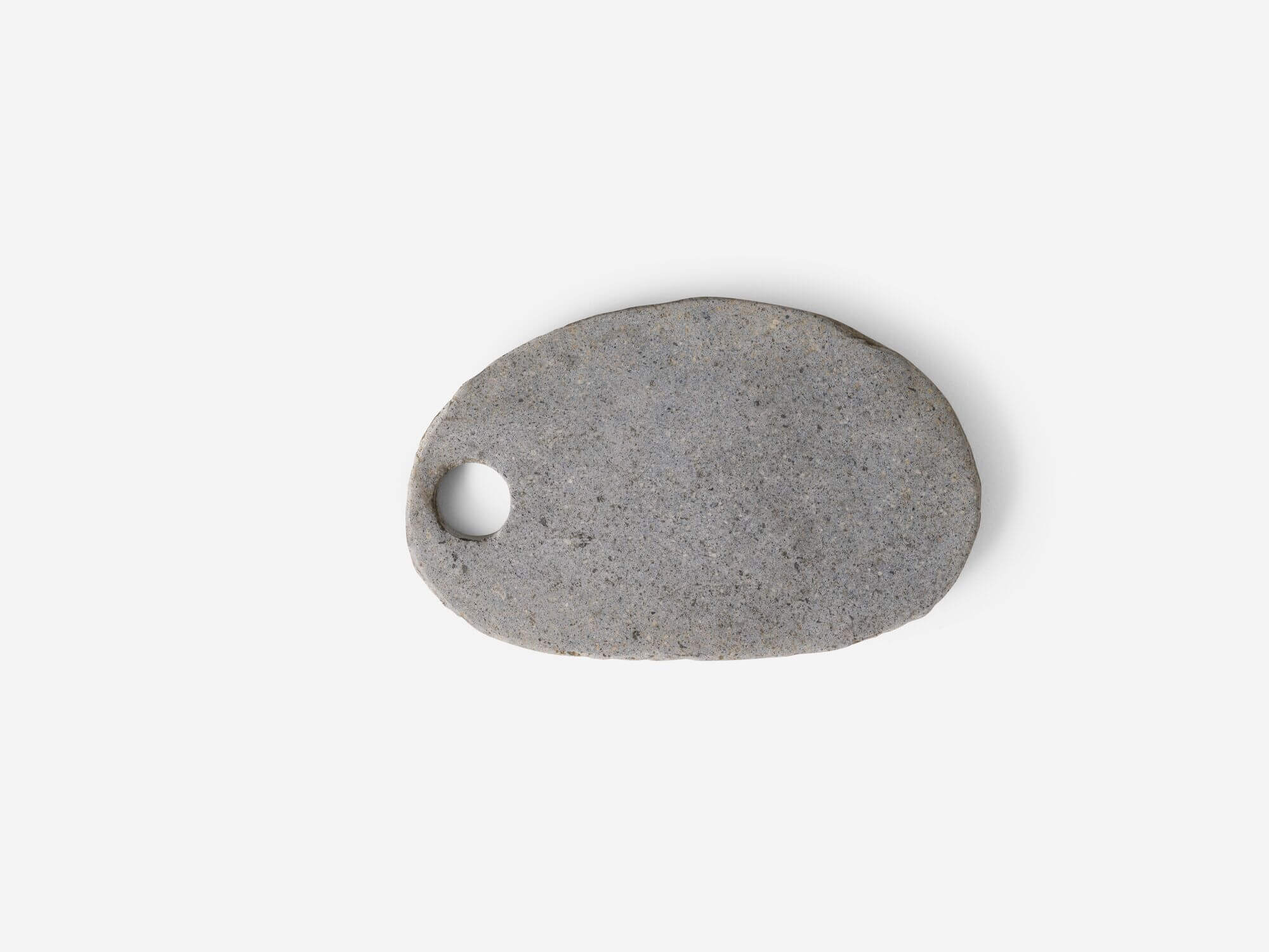 Small natural stone platter top view